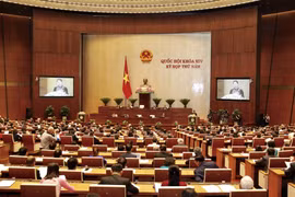 Chủ tịch Quốc hội Nguyễn Thị Kim Ngân phát biểu khai mạc kỳ họp. (Ảnh: Lâm Khánh/TTXVN)