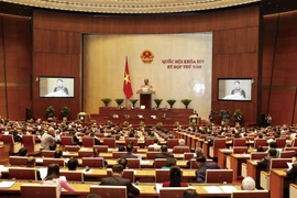 Chủ tịch Quốc hội Nguyễn Thị Kim Ngân phát biểu khai mạc kỳ họp. (Ảnh: Lâm Khánh/TTXVN)