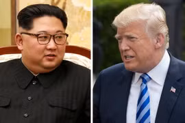 Tổng thống Mỹ Donald Trump (phải) và nhà lãnh đạo Triều Tiên Kim Jong-un. (Nguồn: EPA/TTXVN)