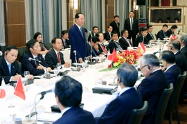 Chủ tịch nước Trần Đại Quang phát biểu tại buổi đối thoại. (Ảnh: Nhan Sáng/TTXVN)