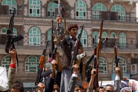 Các tay súng Houthi. (Nguồn: AFP)