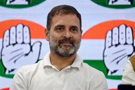 Ông Rahul Gandhi, lãnh đạo đảng Quốc đại (INC) đối lập chính tại Ấn Độ, trong cuộc họp báo ở New Delhi ngày 4/8/2023. (Ảnh: AFP/TTXVN)