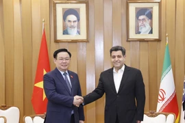 Chủ tịch Quốc hội Vương Đình Huệ tiếp ông Selahvarzi, Chủ tịch Phòng Thương mại, Công nghiệp, Mỏ và Nông nghiệp Iran (ICCIMA). (Ảnh: Doãn Tấn/TTXVN)