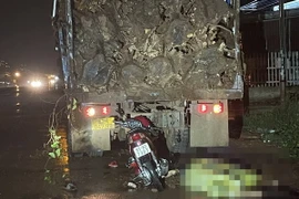 Hiện trường vụ tai nạn. (Ảnh: TTXVN phát)