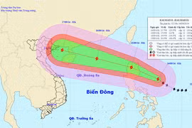 Bão Kalmaegi sẽ vào biển Đông trong 24 giờ tới và còn mạnh thêm