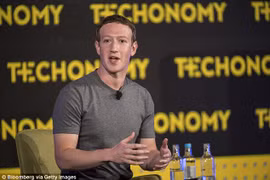 Nhà sáng lập Facebook Mark Zuckerberg. (Nguồn: Bloomberg)