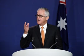 Thủ tướng Australia Malcolm Turnbull trong cuộc họp báo ở Sydney ngày 30/10. (Nguồn: EPA/TTXVN)