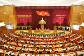 Toàn cảnh Hội nghị lần thứ tư Ban Chấp hành Trung ương Đảng Cộng sản Việt Nam khóa XII. (Ảnh: Trí Dũng/TTXVN).