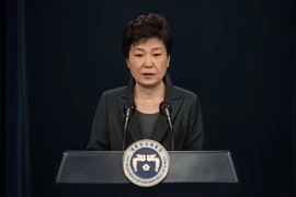 Tổng thống Hàn Quốc Park Geun-hye phát biểu sáng 4/11. (Nguồn: EPA/TTXVN)