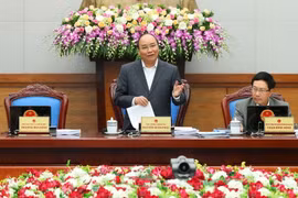 Thủ tướng Nguyễn Xuân Phúc chủ trì phiên họp Chính phủ thường kỳ tháng 11. (Ảnh: Thống Nhất/TTXVN)