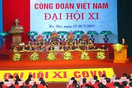 Đại hội XI Công đoàn Việt Nam. (Ảnh: Trọng Đức/TTXVN) 