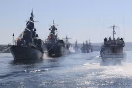Đội tàu chiến của Hạm đội Biển Đen. (Nguồn: themoscowtimes.com)
