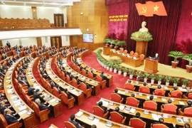 Toàn cảnh Hội nghị lần thứ tư Ban Chấp hành Trung ương Đảng Cộng sản Việt Nam khóa XII. (Ảnh: Trí Dũng/TTXVN)