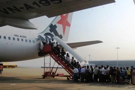 Hành khách đi máy bay của Jetstar Pacific. (Ảnh: Jetstar Pacific cung cấp)