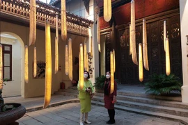 Các không gian nghệ thuật tại Tuần lễ khơi nguồn sáng tạo 2021 tại Hà Nội. (Ảnh: Đinh Thuận/TTXVN)