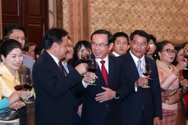 Các vị khách quốc tế dự kỷ niệm 77 năm Ngày Quốc khánh Việt Nam. (Ảnh: Xuân Khu/TTXVN)