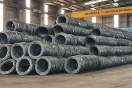 Sản phẩm thép xây dựng phục vụ thị trường trong nước và xuất khẩu của Công ty Cổ phần thép Việt Đức (Vĩnh Phúc). (Ảnh: Nguyễn Trọng Lịch/TTXVN)