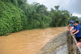 Khu vực em học sinh bị nạn. (Ảnh: Quốc Khánh/TTXVN)