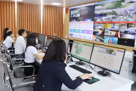 Trung tâm điều hành thông minh tỉnh Thái Nguyên. (Ảnh: Hoàng Nguyên/TTXVN)