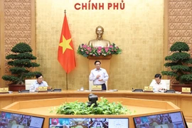 Thủ tướng Phạm Minh Chính chủ trì Phiên họp Chính phủ thường kỳ tháng 7 năm 2022. (Ảnh: Dương Giang/TTXVN)