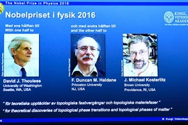 Chân dung các nhà khoa học Anh được vinh danh giải Nobel Vật lý 2016. (Nguồn: AFP/TTXVN)