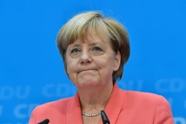 Thủ tướng Đức Angela Merkel phát biểu trong cuộc họp báo ở Berlin. (Nguồn: AFP/TTXVN)