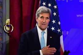 Ngoại trưởng Mỹ John Kerry phát biểu trong một hội nghị ở thủ đô Brussels, Bỉ. (Nguồn: AFP/TTXVN)