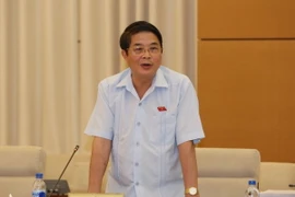 Chủ nhiệm Ủy ban Tài chính-Ngân sách của Quốc hội Nguyễn Đức Hải phát biểu. (Ảnh: Phương Hoa/TTXVN)