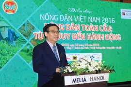 Phó Thủ tướng Vương Đình Huệ phát biểu tại Diễn đàn. (Ảnh: Phạm Kiên/TTXVN)