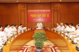 Tổng Bí thư Nguyễn Phú Trọng, Trưởng Ban Chỉ đạo Trung ương về phòng chống tham nhũng phát biểu chỉ đạo Phiên họp. (Ảnh: Trí Dũng/TTXVN)