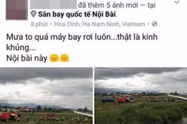 Làm rõ đối tượng tung tin máy bay rơi tại sân bay Nội Bài