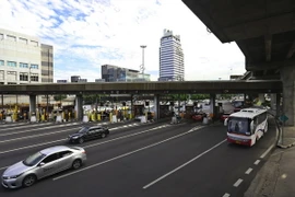 Tuyến cao tốc Chaloem Maha Nakhon dài 27,1km tại Thái Lan. (Ảnh: Ngọc Liên/TTXVN)