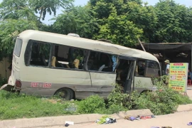 Hiện trường vụ tai nạn. (Ảnh: Nguyễn Thảo/TTXVN)