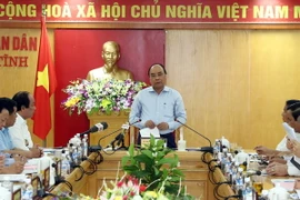 Thủ tướng Nguyễn Xuân Phúc phát biểu tại buổi làm việc. (Ảnh: Thống Nhất/TTXVN)