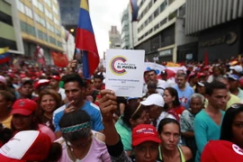 Những người ủng hộ Chính phủ Venezuela tuần hành sau khi chiến dịch tranh cử vào Quốc hội lập hiến (ANC) được khởi động ở Caracas ngày 9/7. (Nguồn: THX/TTXVN)