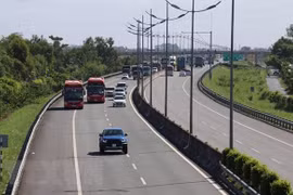 Đoạn cao tốc Thành phố Hồ Chí Minh-Trung Lương. (Ảnh: Bùi Giang/TTXVN)
