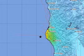 Mỹ: Động đất có độ lớn 6,2 xảy ra ngoài khơi bang California
