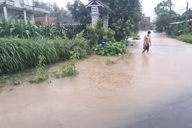 Quảng Ngãi: Mưa lớn trên diện rộng, nhiều xã ngập trong nước lũ