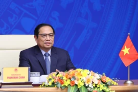 Thủ tướng Phạm Minh Chính phát biểu. (Ảnh: Dương Giang/TTXVN)