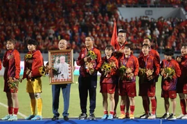 Đây là lần thứ 2, Đội tuyển bóng đá nữ Việt Nam giành liên tiếp 3 Huy chương Vàng SEA Games. (Ảnh: Hoàng Linh/TTXVN)