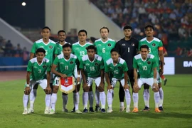 Đội hình xuất phát của Đội tuyển U23 Indonesia trong trận gặp U23 Việt Nam. (Ảnh: Huy Hùng/TTXVN)