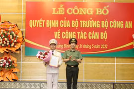 Điều động, bổ nhiệm Đại tá Nguyễn Hữu Hợp làm Giám đốc Công an tỉnh Quảng Bình. (Ảnh: TTXVN phát)