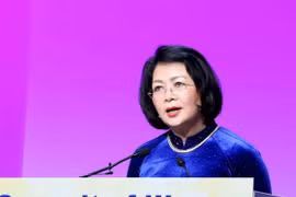 Phó Chủ tịch nước Đặng Thị Ngọc Thịnh phát biểu tại Lễ khai mạc hội nghị. (Ảnh: Phương Hoa/TTXVN)