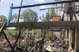 Hiện trường vụ hỏa hoạn. (Ảnh: Công Mạo/TTXVN)