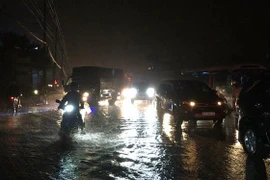 Từ đêm 19/7, vùng núi Bắc Bộ có mưa rất to. (Ảnh: Nguyễn Văn Việt/TTXVN)