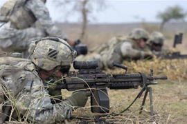 Binh sỹ Mỹ tham gia một cuộc tập trận tại Thies, Senegal. (Ảnh: AFP/TTXVN)