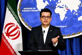 Người phát ngôn Bộ Ngoại giao Iran Abbas Mousavi tại cuộc họp báo ở Tehran. (Ảnh: AFP/TTXVN)