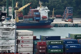 Cảng hàng hóa Tanjong Pagar ở Singapore. (Ảnh minh họa: AFP/TTXVN)