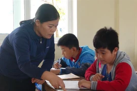Cô giáo Nguyễn Thị Phương Thủy, giáo viên Trường THCS Duy Ninh (Quảng Bình). (Ảnh: Đức Thọ/TTXVN)