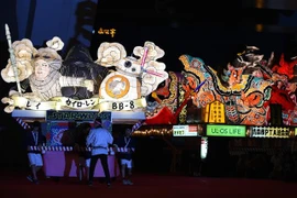 Lễ hội Nebuta ở thành phố Aomori, Nhật Bản. (Ảnh: AFP/TTXVN)